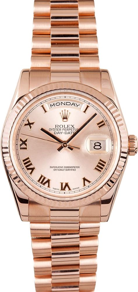 used rolex rose gold